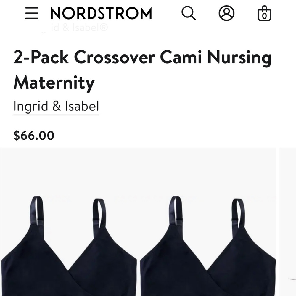 2-Pack Crossover Cami Nursing Maternity